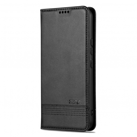 Samsung Galaxy A35 5G Θήκη Βιβλίο Μαύρο AZNS Magnetic Calf Texture Flip Phone Case Black