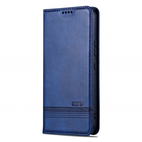 Samsung Galaxy A35 5G Θήκη Βιβλίο Μπλε AZNS Magnetic Calf Texture Flip Phone Case Blue