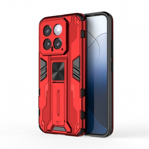 Xiaomi 14 Θήκη Κόκκινη Με Σταντ Supersonic PC + TPU Shock-proof Case with Holder Red