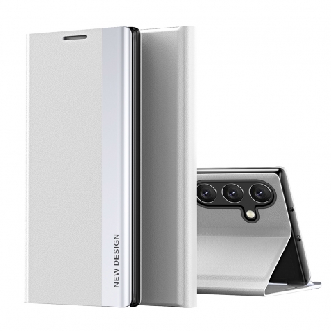 Samsung Galaxy A55 5G Θήκη Βιβλίο Γκρι Side Electroplated Adsorption Phone Case Grey