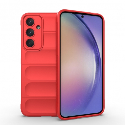 Samsung Galaxy A35 5G Θήκη Σιλικόνης Κόκκινη Magic Shield TPU + Flannel Phone Case Red