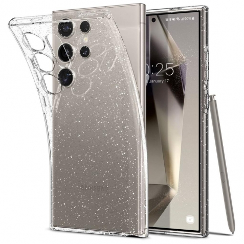 Samsung Galaxy S24 Ultra 5G Θήκη Διάφανη Spigen Liquid Crystal Glitter Back Cover Crystal Quartz ACS07285