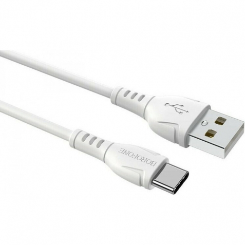 Borofone BX14 USB 2.0 Cable USB-C male - USB-A male Λευκό 3m