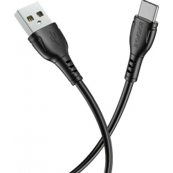 Borofone BX51 Triumph USB 2.0 Cable USB-C male - USB-A male Μαύρο 1m (43930)