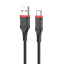 Borofone BX567 USB 2.0 Cable USB-C male - USB-A male 3A Μαύρο 1m