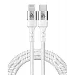 POWERTECH PTR-0127 Καλώδιο USB-C σε Lightning PD 20W 1m Λευκό