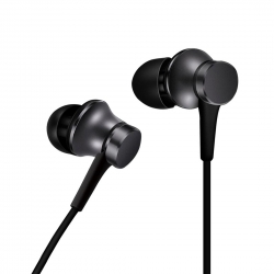 Original Xiaomi Piston Γνήσια In-Ear Stereo Earphone with Wire Control + Mic, Support Answering and Rejecting Call Black