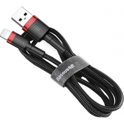 Baseus Καλώδιο Φόρτισης και Μεταφοράς Δεδομένων USB σε Lightning 1m - Red / Black (CALKLF-B19)