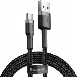 Baseus Καλώδιο Type-C Braided USB 2.0 Cable USB-C male - USB-A male Μαύρο 2m (CATKLF-CG1)