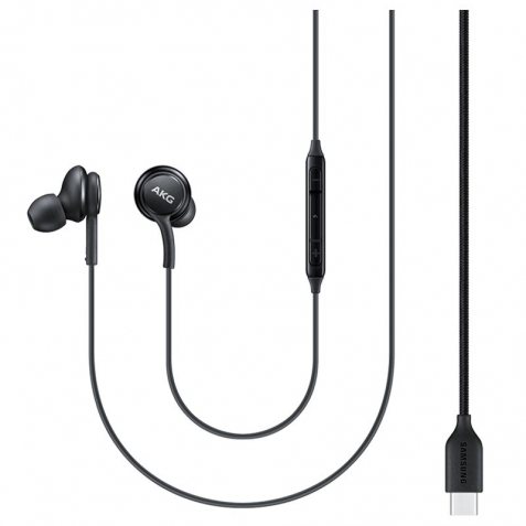 Samsung EO-IC100 In-ear Handsfree με Βύσμα USB-C Μαύρο EO-IC100BBEGEU σε Original Retail συσκευασία