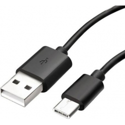 Samsung Regular USB 2.0 Cable USB-C male - USB-A male Μαύρο 1.5m (EP-DW700CBE) Bulk