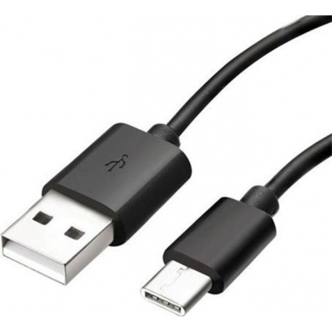 Samsung Regular USB 2.0 Cable USB-C male - USB-A male Μαύρο 1m Bulk (EP-DG970BBE)